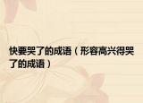 快要哭了的成語（形容高興得哭了的成語）