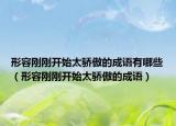 形容剛剛開(kāi)始太驕傲的成語(yǔ)有哪些（形容剛剛開(kāi)始太驕傲的成語(yǔ)）