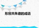 形容共朱德的成語