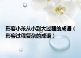 形容小孩從小到大過(guò)程的成語(yǔ)（形容過(guò)程復(fù)雜的成語(yǔ)）