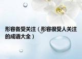 形容備受關(guān)注（形容很受人關(guān)注的成語大全）