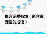 形容寵愛有加（形容很寵愛的成語）