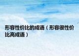 形容性價比的成語（形容很性價比高成語）