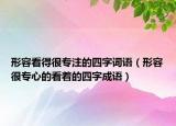 形容看得很專注的四字詞語（形容很專心的看著的四字成語）