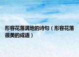 形容花落滿地的詩句（形容花落很美的成語）