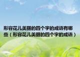 形容花兒美麗的四個(gè)字的成語有哪些（形容花兒美麗的四個(gè)字的成語）