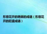 形容花開(kāi)的艷麗的成語(yǔ)（形容花開(kāi)的旺盛成語(yǔ)）