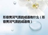 形容黃河氣質(zhì)的成語有什么（形容黃河氣質(zhì)的成語有）
