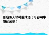 形容軍人精神的成語（形容雞牛猴的成語）