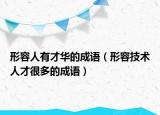 形容人有才華的成語（形容技術人才很多的成語）
