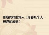 形容同樣的壞人（形容幾個(gè)人一樣壞的成語）