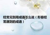 經(jīng)常見到用成語怎么說（形容經(jīng)常遇到的成語）