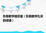 形容教學(xué)很厲害（形容教學(xué)扎實(shí)的成語(yǔ)）