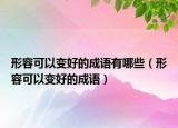 形容可以變好的成語有哪些（形容可以變好的成語）