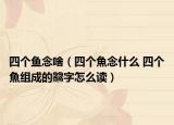 四個魚念啥（四個魚念什么 四個魚組成的?字怎么讀）