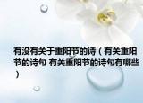 有沒有關(guān)于重陽節(jié)的詩（有關(guān)重陽節(jié)的詩句 有關(guān)重陽節(jié)的詩句有哪些）