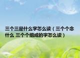 三個三是什么字怎么讀（三個個念什么 三個個組成的字怎么讀）