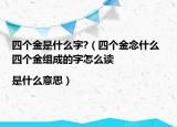 四個(gè)金是什么字?（四個(gè)金念什么 四個(gè)金組成的字怎么讀|是什么意思）