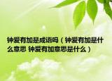 鐘愛有加是成語嗎（鐘愛有加是什么意思 鐘愛有加意思是什么）