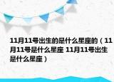 11月11號(hào)出生的是什么星座的（11月11號(hào)是什么星座 11月11號(hào)出生是什么星座）