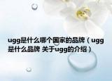 ugg是什么哪個國家的品牌（ugg是什么品牌 關于ugg的介紹）