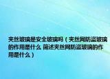 夾絲玻璃是安全玻璃嗎（夾絲網(wǎng)防盜玻璃的作用是什么 簡(jiǎn)述夾絲網(wǎng)防盜玻璃的作用是什么）
