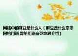 網(wǎng)絡(luò)中的麻豆是什么人（麻豆是什么意思網(wǎng)絡(luò)用語 網(wǎng)絡(luò)用語麻豆意思介紹）