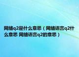 網(wǎng)絡(luò)q2是什么意思（網(wǎng)絡(luò)語言q2什么意思 網(wǎng)絡(luò)語言q2的意思）