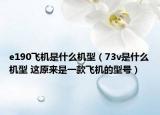 e190飛機(jī)是什么機(jī)型（73v是什么機(jī)型 這原來(lái)是一款飛機(jī)的型號(hào)）