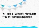 有一部關(guān)于馬的電影（馬的電影有什么 關(guān)于馬的10部電影介紹）