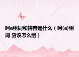 呵a組詞和拼音是什么（呵(a)組詞 應(yīng)該怎么組）