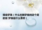 緣定夢珠（什么叫做夢緣問這個詞的定 夢緣是什么意思）