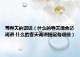 寫春天的詞語（什么的春天填合適詞語 什么的春天詞語搭配有哪些）