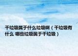 干垃圾屬于什么垃圾?。ǜ衫惺裁?哪些垃圾屬于干垃圾）