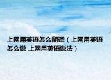 上網(wǎng)用英語怎么翻譯（上網(wǎng)用英語怎么說 上網(wǎng)用英語說法）