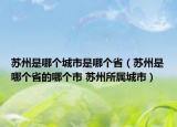 蘇州是哪個城市是哪個?。ㄌK州是哪個省的哪個市 蘇州所屬城市）