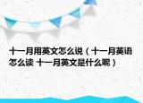 十一月用英文怎么說（十一月英語(yǔ)怎么讀 十一月英文是什么呢）