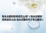 我永遠(yuǎn)愛你的英語怎么說?（我永遠(yuǎn)愛你用英語怎么說 我永遠(yuǎn)愛你句子英文翻譯）