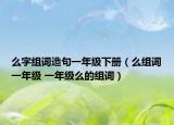么字組詞造句一年級下冊（么組詞一年級 一年級么的組詞）