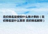 競(jìng)價(jià)排名是按照什么來(lái)計(jì)費(fèi)的（競(jìng)價(jià)排名是什么意思 競(jìng)價(jià)排名解釋）