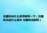 北國(guó)風(fēng)光什么意思解釋一下（北國(guó)風(fēng)光是什么意思 北國(guó)風(fēng)光解釋）