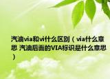 汽油via和vi什么區(qū)別（via什么意思 汽油后面的VIA標(biāo)識(shí)是什么意思）
