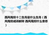 西風(fēng)殘照十二生肖是什么生肖（西風(fēng)殘照成語解釋 西風(fēng)殘照什么意思）