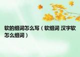 軟的組詞怎么寫（軟組詞 漢字軟怎么組詞）