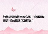鈍組詞語(yǔ)和拼音怎么寫(xiě)（鈍組詞和拼音 鈍的組詞以及釋義）