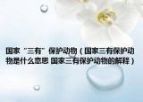 國家“三有”保護(hù)動(dòng)物（國家三有保護(hù)動(dòng)物是什么意思 國家三有保護(hù)動(dòng)物的解釋）