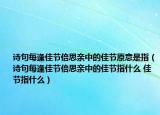 詩句每逢佳節(jié)倍思親中的佳節(jié)原意是指（詩句每逢佳節(jié)倍思親中的佳節(jié)指什么 佳節(jié)指什么）