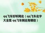 qq飛車好聽網(wǎng)名（qq飛車名字大全集 qq飛車網(wǎng)名有哪些）