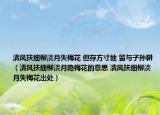 清風(fēng)扶細(xì)柳淡月失梅花 但存方寸地 留與子孫耕（清風(fēng)扶細(xì)柳淡月隱梅花的意思 清風(fēng)扶細(xì)柳淡月失梅花出處）