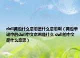 doll英語什么意思是什么意思?。ㄓ⒄Z單詞中的doll中文意思是什么 doll的中文是什么意思）